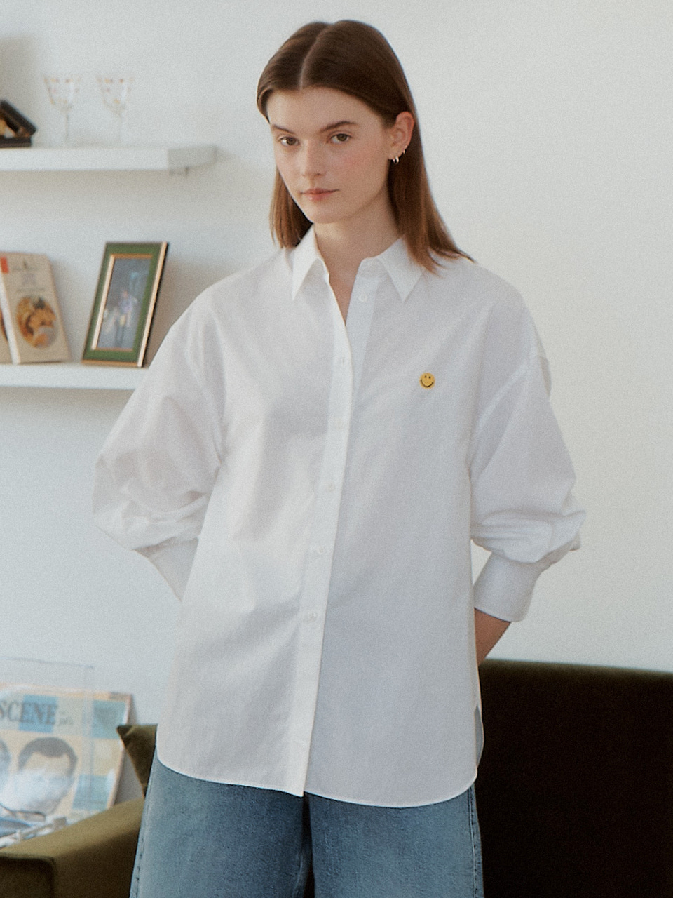 Smiley® Everyday Overfit Shirt_White