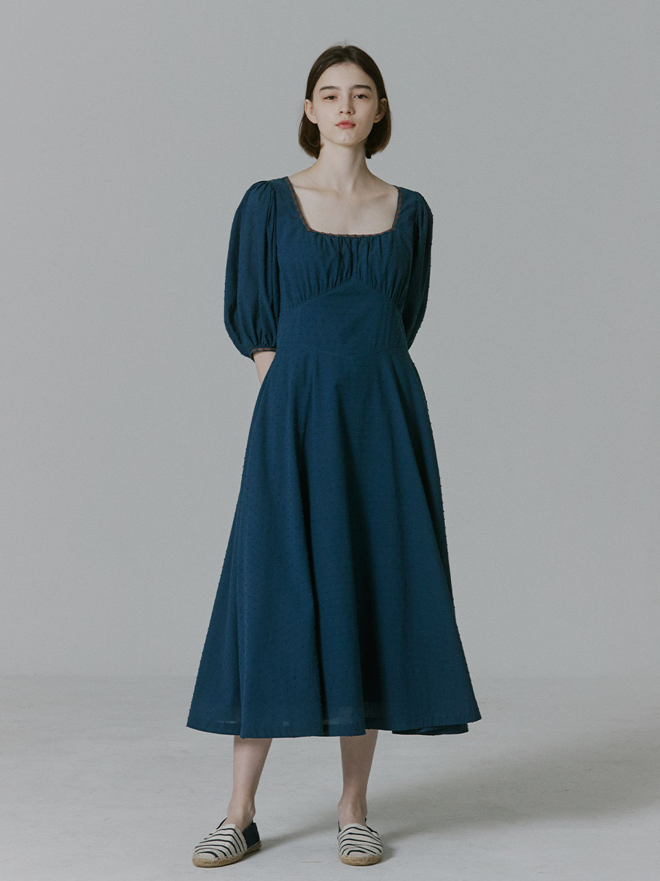 [5/31 순차배송]Grace Needlepoint Long Dress_2color